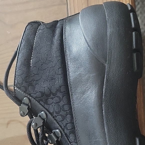 COACH leather lace up boot 8.5 - Picture 14 of 16